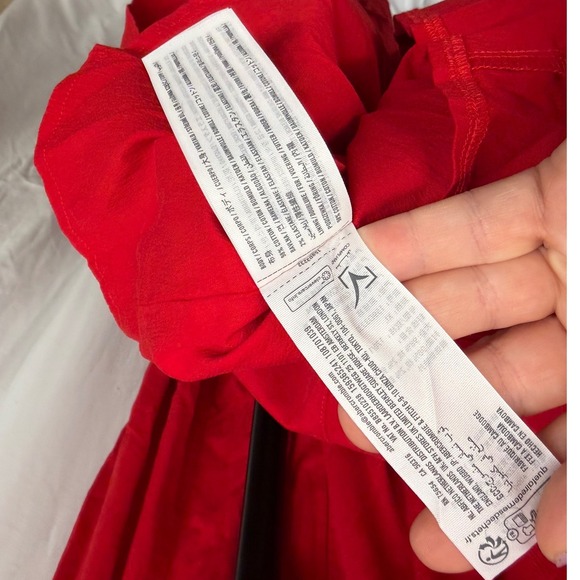 A&F NEW Women's The Mila Viral Fit and Flare Square Neck Midi Dress in Red XL - Picture 11 of 12